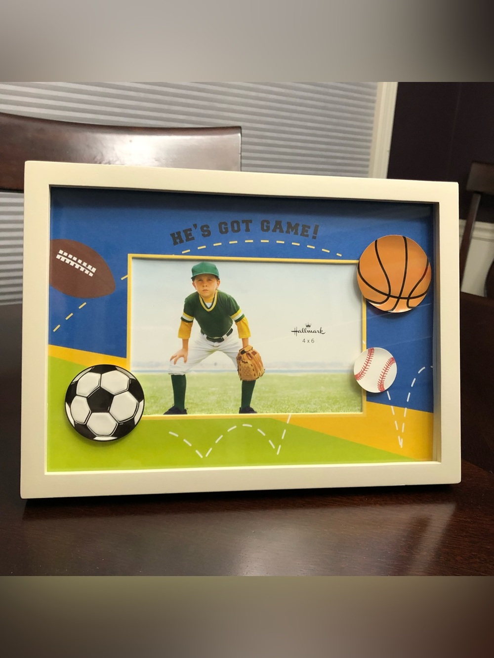 Brand New Hallmark “He’s Got Game!” Sports 4" x 6" Picture Frame